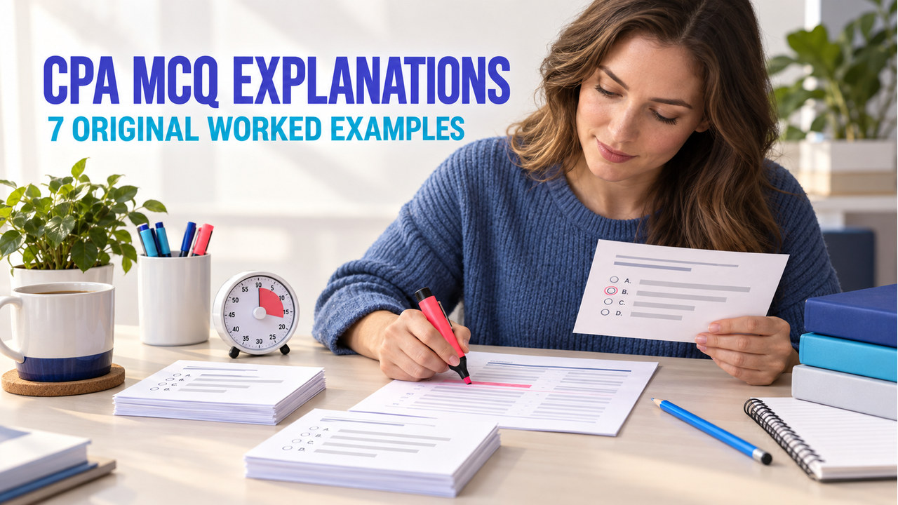 CPA MCQ Explanations: 7 Original Worked Examples