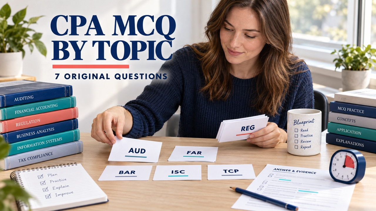 CPA MCQ by Topic: 7 Original Questions with Worked Explanations
