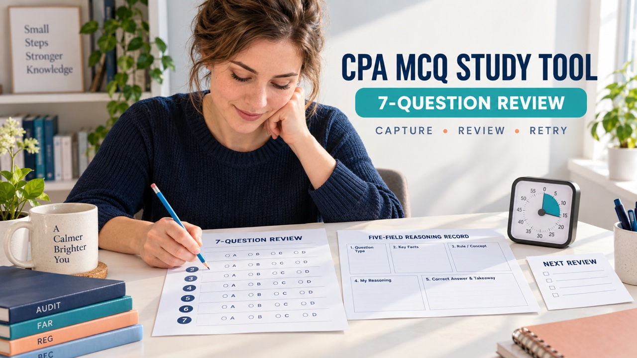 CPA MCQ Study Tool: Build a 7-Question Review System