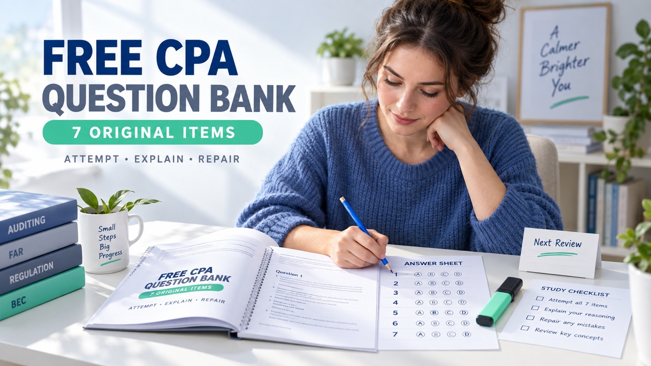 CPA Exam Question Bank Free: 7 Original Practice Questions